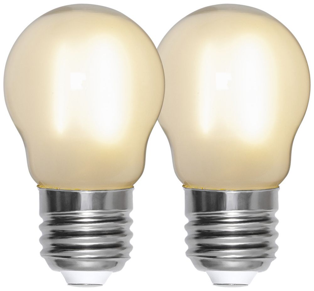 Lampada LED E27 1.4W 150lm 2700K opale Ø45×78mm Duo Pack