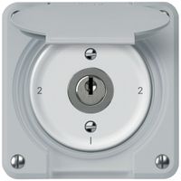 UP-Schlüsselschalter robusto Wechselschalter 16A 250V 86×86mm grau