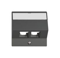 Montageset EDIZIO.liv EASYNET S-One SNAPFIX® schräg 2×RJ45 dgu