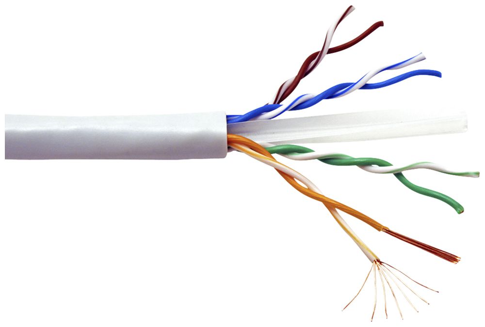 Datenkabel Roline Stranded Kat.6 UTP 4P AWG23 250MHz PVC grau 300m