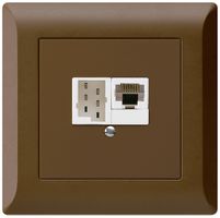 UP-Dose kallysto.line 1×RJ45u+1×TT83 braun