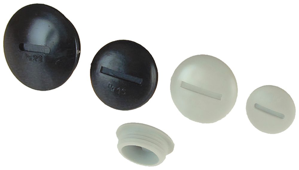 Stopfen mit Rand PA/GFK M63 hellgrau