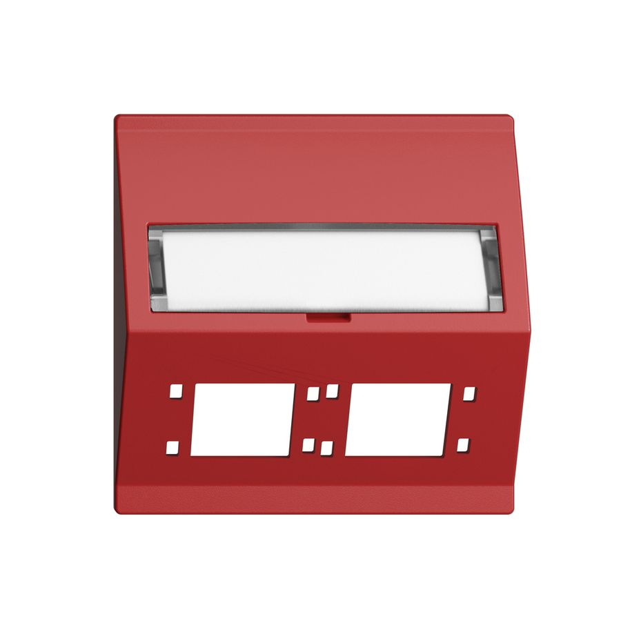 Kit montaggio INS EDIZIOdue F uscita obliqua 2×R&M cat.6A/LC speciale, berry