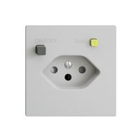 UP-Steckdose EDIZIOdue T13 FI 30mA F, shutter, hellgrau
