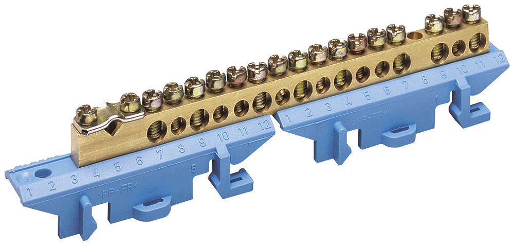 Barrette à bornes neutre Hager 1×25/8×16/8×10mm²