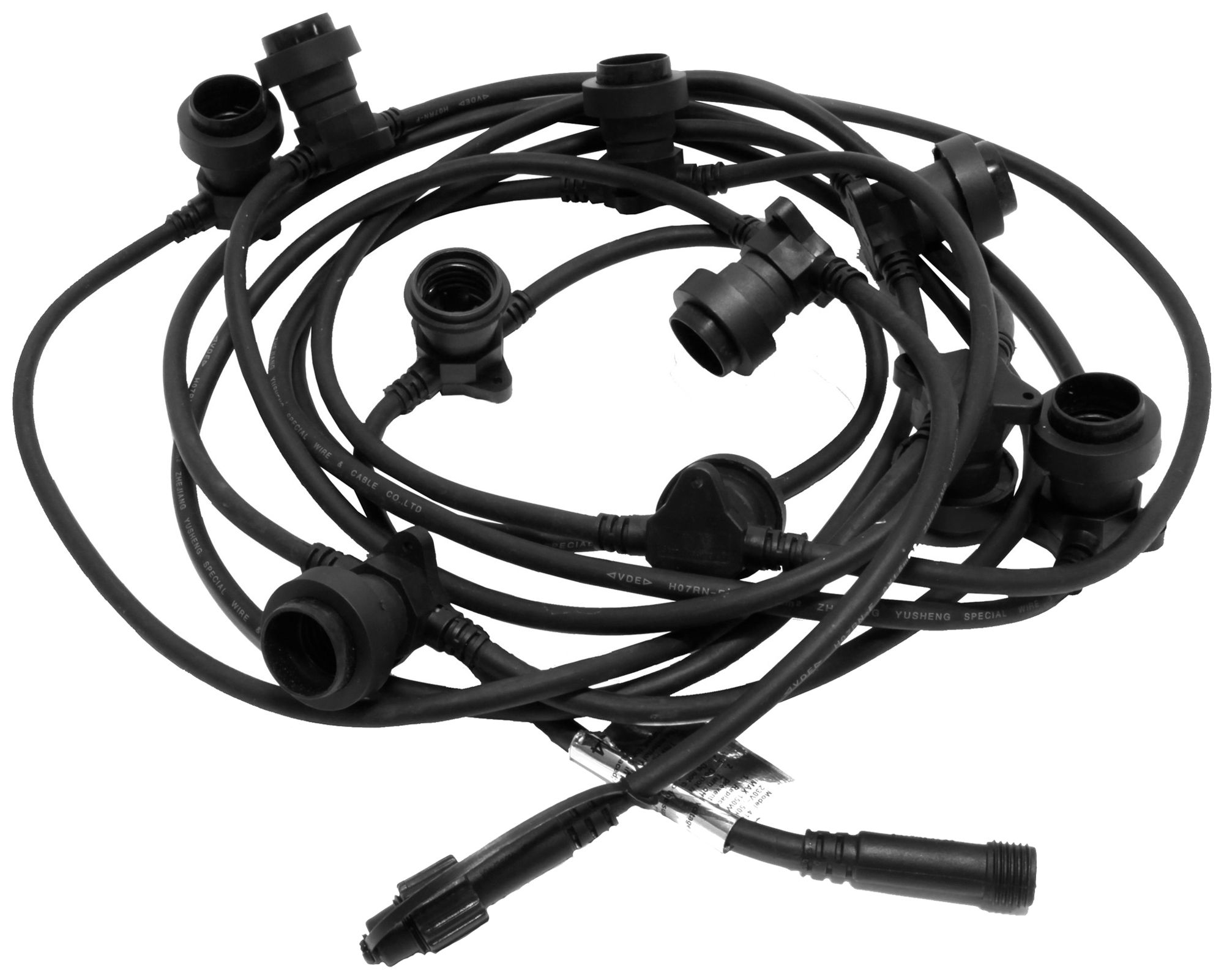 Lichterkette M. Schönenberger 230V 8W 8×LED E27 mehrfarbig 6m IP44 T13 IP55