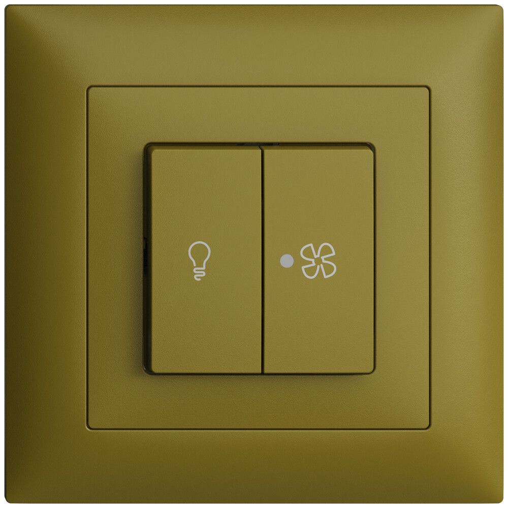 Kit frontale INC EDIZIOdue olive 88×88mm bottone doppio