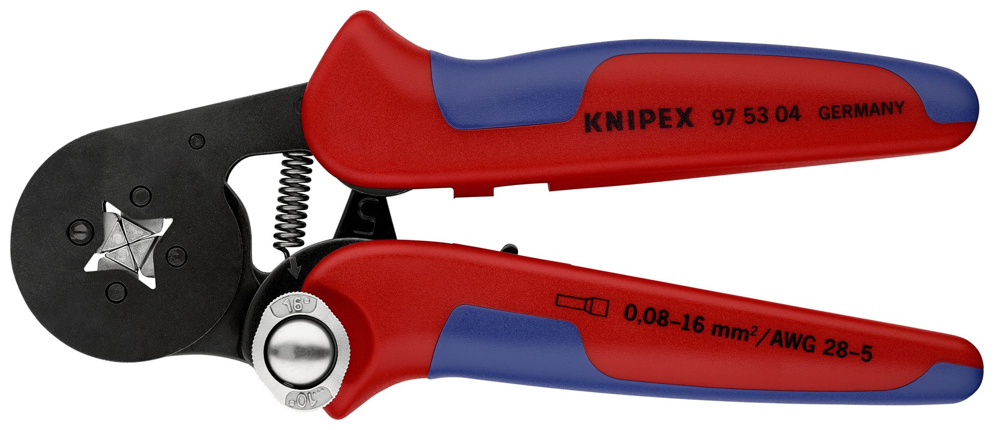 Crimpzange KNIPEX Selbsteinstellend für Aderendhülsen 180mm