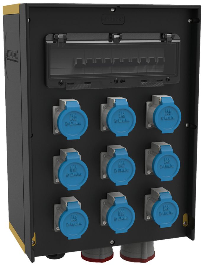 Distributore di corrente EVGMB 5540-23/40A 1×32A 1×16A 9×T23 IP44