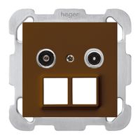 Prise multimédia ENC kallysto R/TV montage B 23dB 2GHz brun