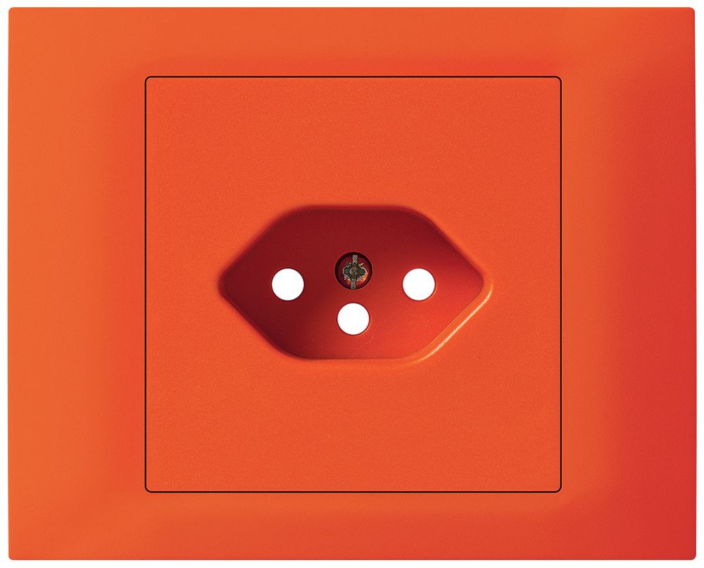 EB-Frontset Hager kallysto für Steckdose G3 1×T13 Abdeckrahmen steckbar orange