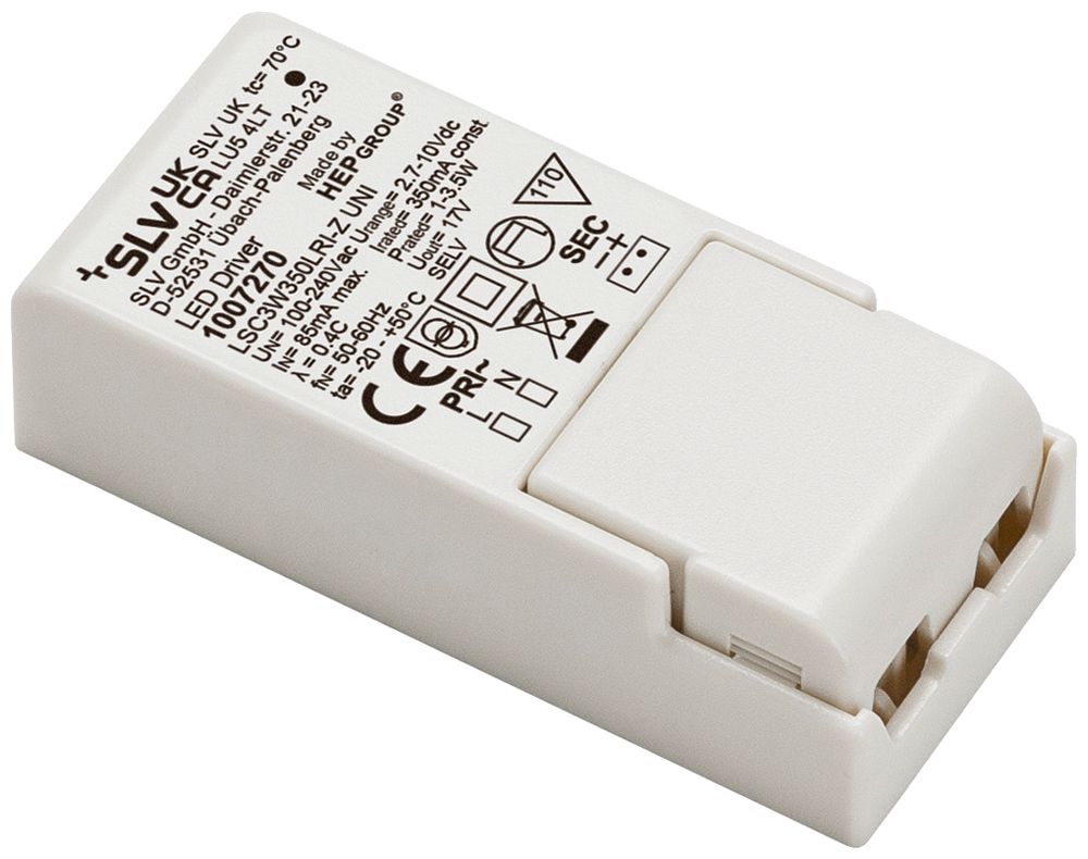 Alimentation LED SLV 3.5W 17V 350mA ON/OFF décharge de traction