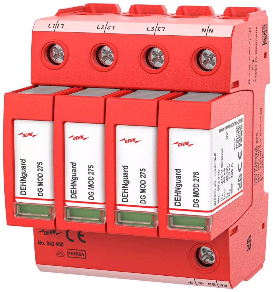 Parasurtension DEHN/elvatec DEHNguard MD TN-S 4P 230V 125A 63A 4 UM