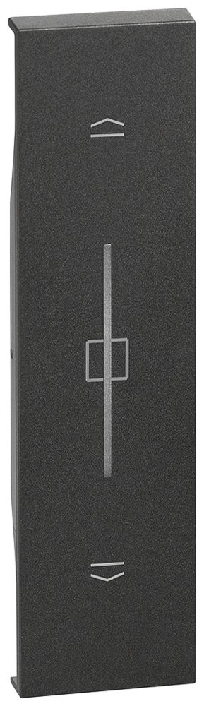 Tastenabdeckung Living Now with Netatmo 1 Modul für Rollladenschalter schwarz