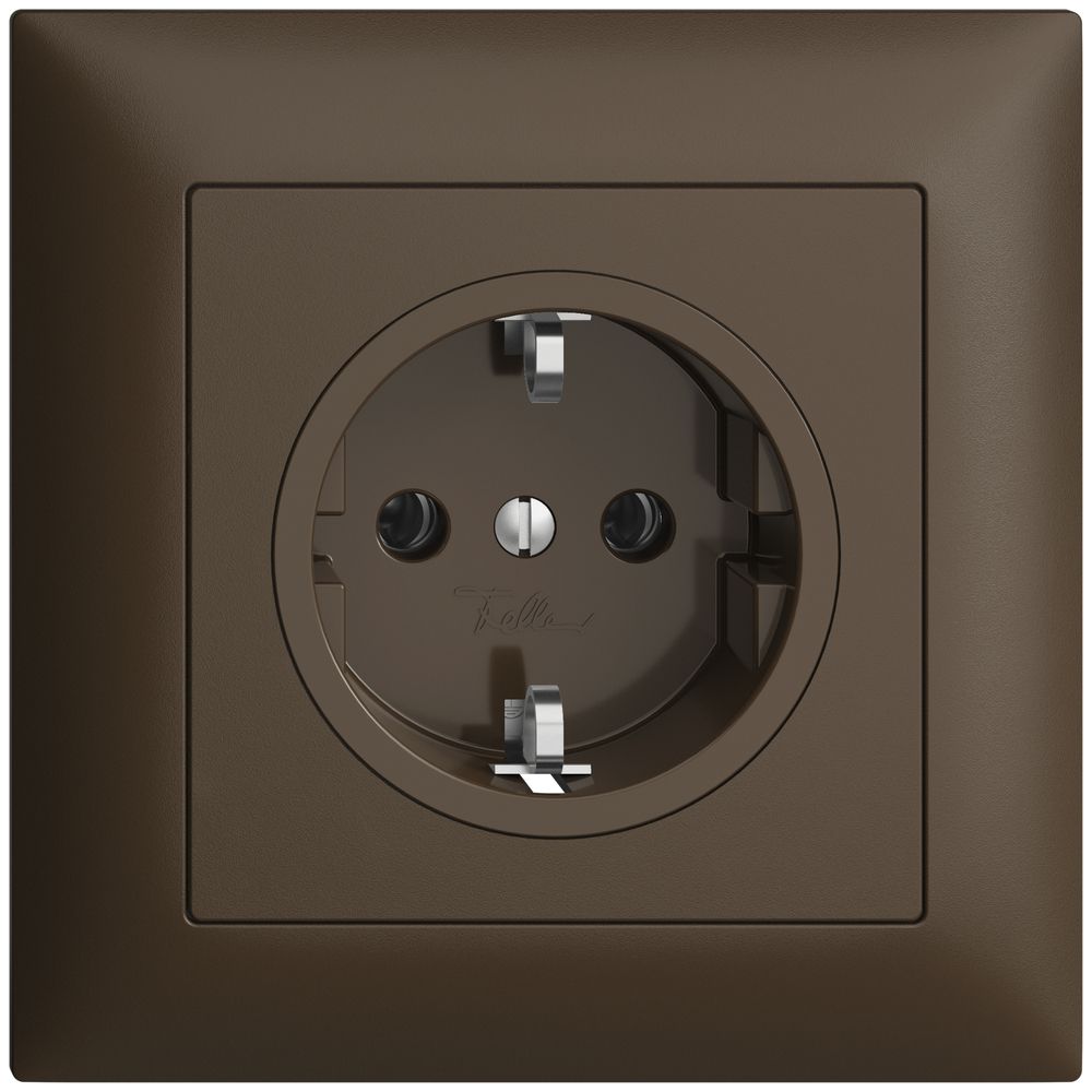 UP-SCHUKO-Steckdose EDIZIOdue FMI, 16A, 250VAC, L+N+PE coffee