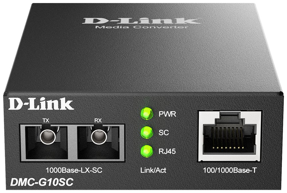 Konverter D-LINK DMC-G10SC/E, RJ45 100/1000BASE-T ↔ SC-d 1000BASE-LX-SC