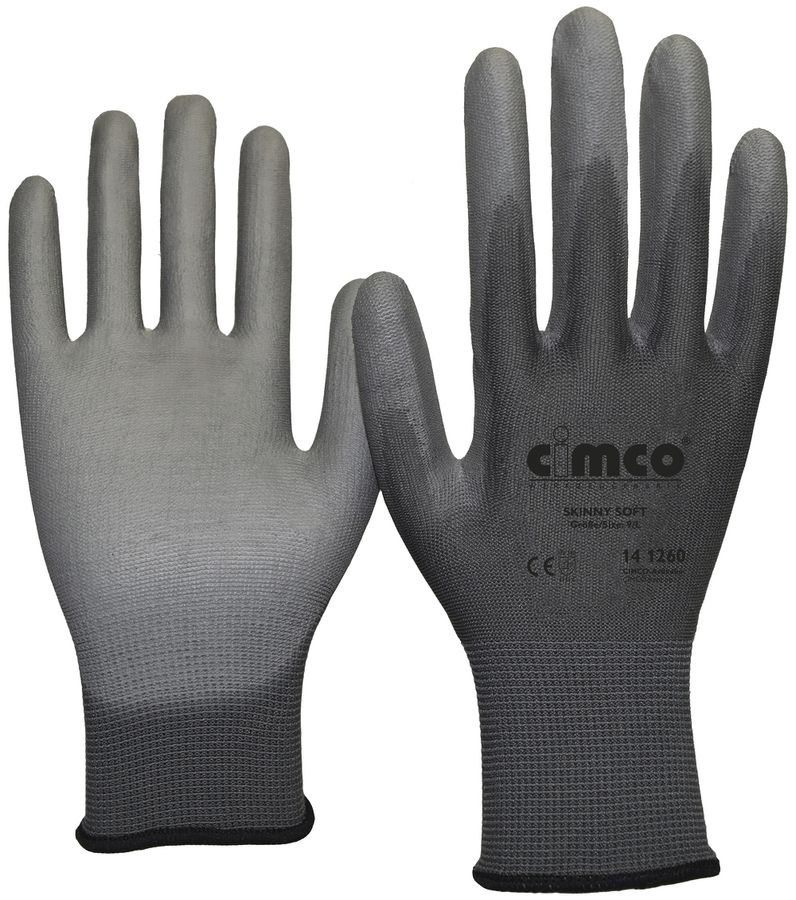 Arbeitshandschuhe CIMCO Skinny Touch Grösse 9/L grau/rot