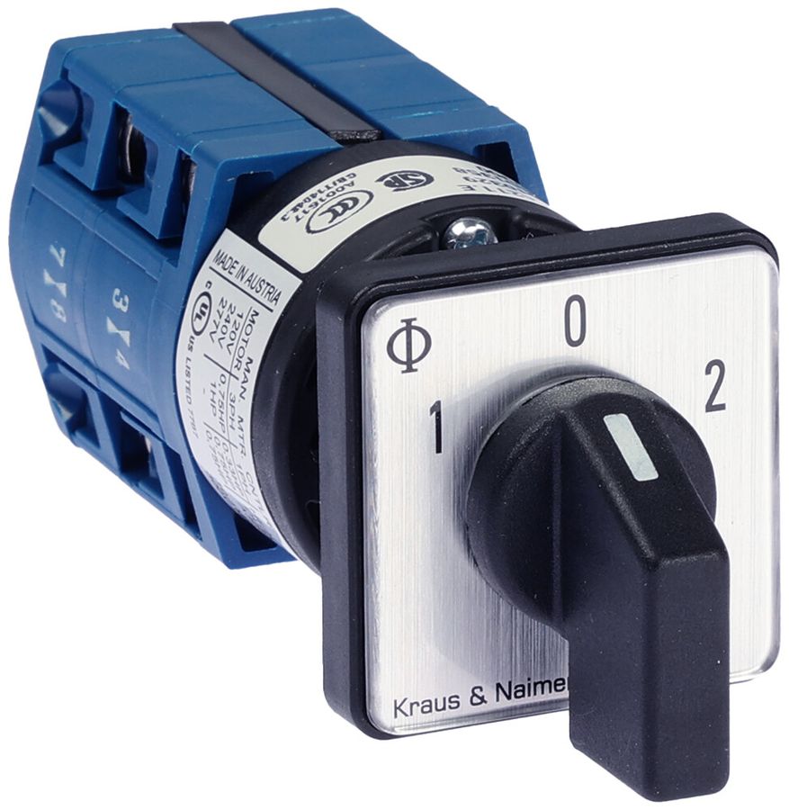 EB-Umschalter K&N CG4.A211.E, 10A/400V 2L 30×30mm "1-0-2"