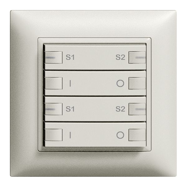 Frontset ON-OFF Szene 2-K/4 T ZEP 88×88mm hellgrau