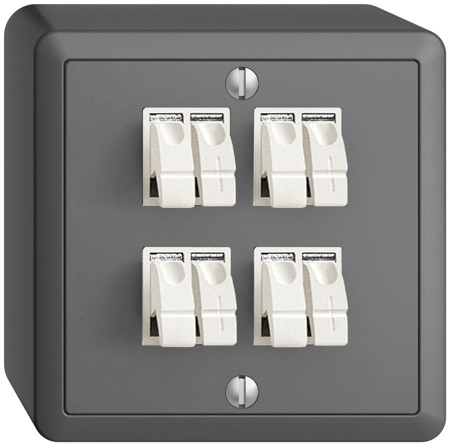 AP-Audiodose FX 4×dunkelgrau ITplus Klemmanschluss für 4 LS