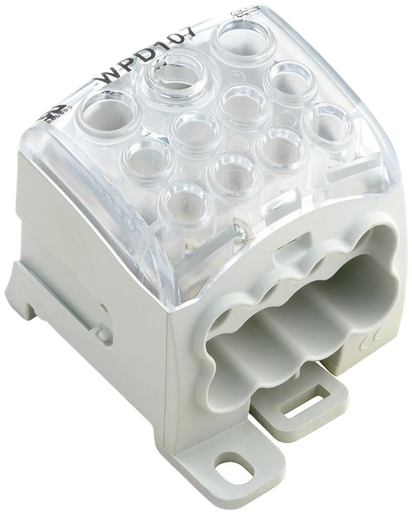 Bloc de distribution WM WPD 107 1P 270A 1×entr 10×sort 1.5…35mm² 1.5…95mm²