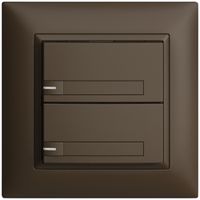 UP-Taster KNX 2-fach EDIZIOdue coffee RGB mit LED mit Papiereinlage