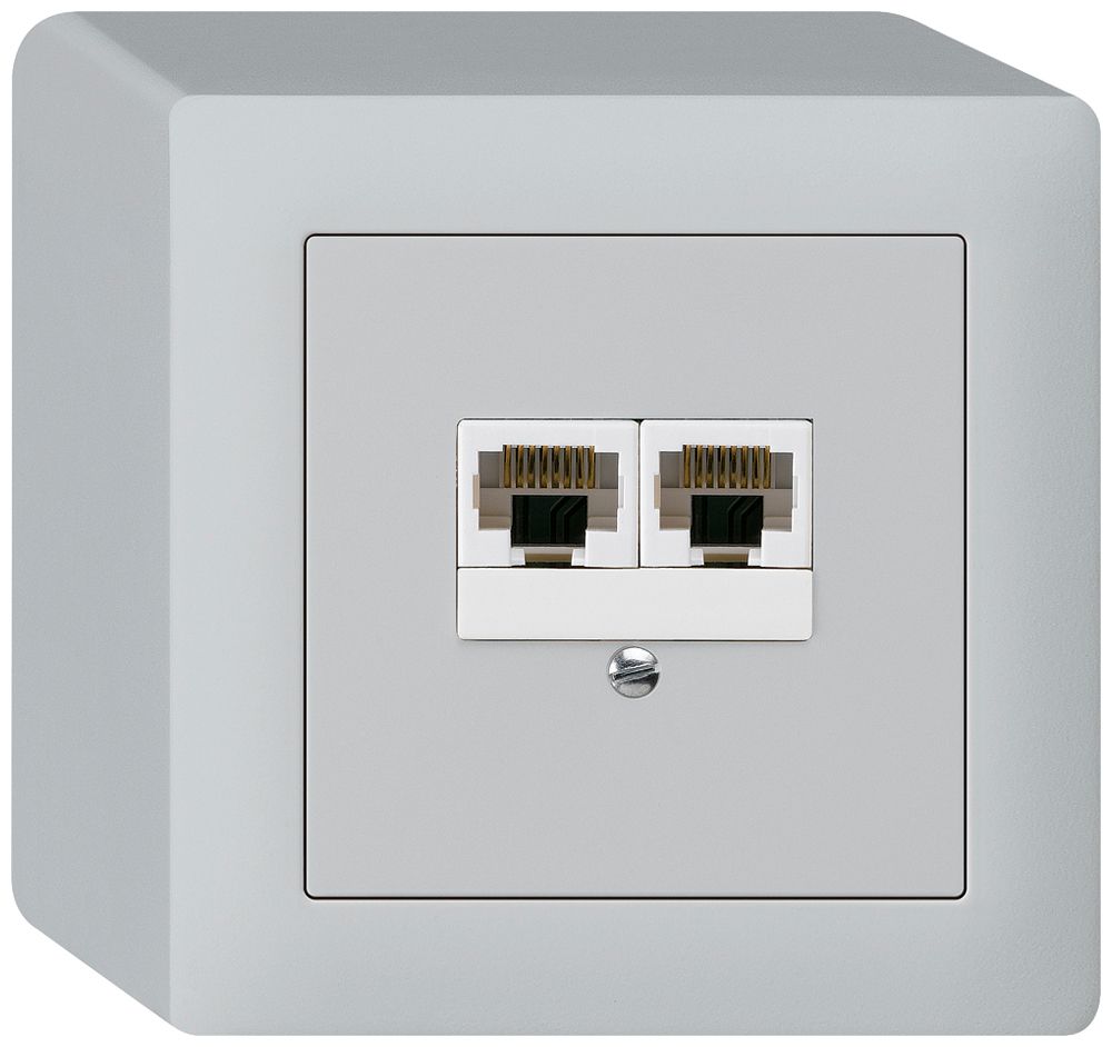 AP-Dose kallysto 2×RJ45u parallel hellgrau