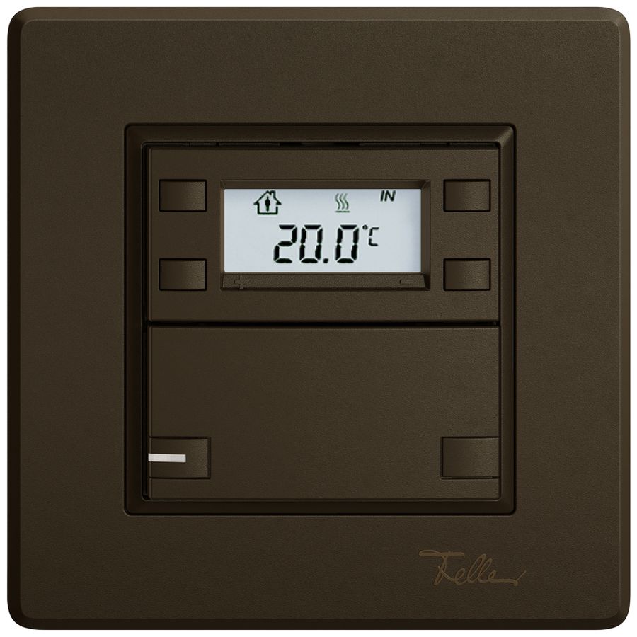 Poussoir RTH ENC EDIZIO.liv SNAPFIX® a.RGB-LED 1×touche comm.2T br