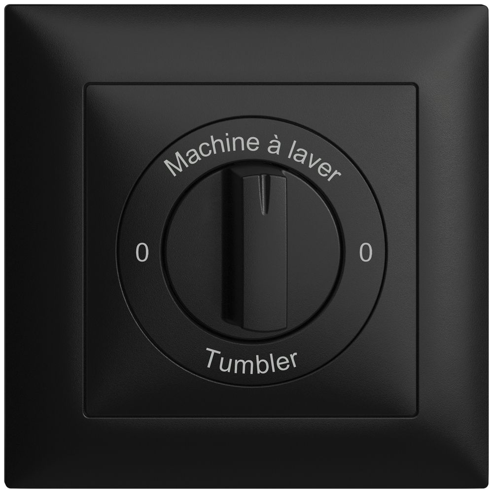 Kit front. Machine à laver-0-Tumbler EDIZIOdue 88×88mm nero