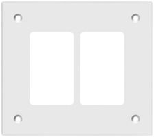 Montageplatte Hager FLF 3/5 1×2 Aluminium eloxiert weiss