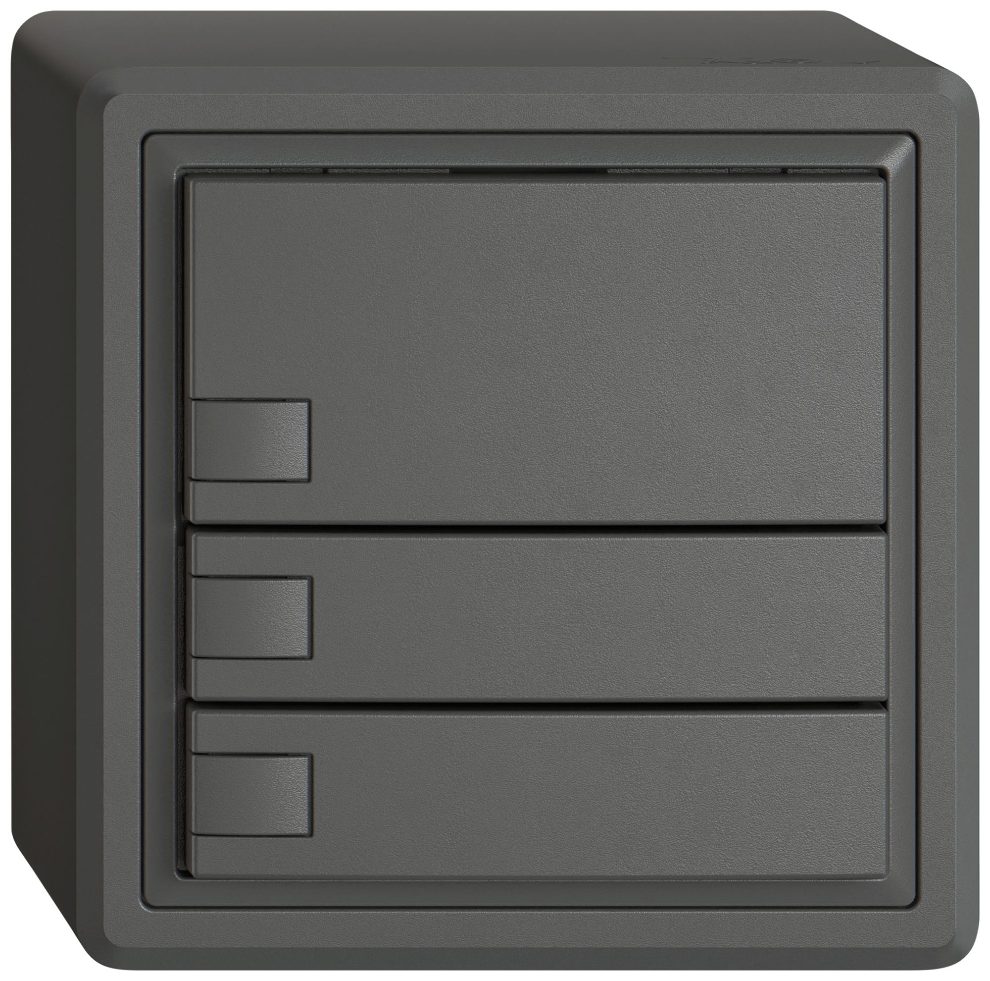 Poussoir KNX RGB AP EDIZIO.liv SNAPFIX® capteur temp.s.LED 3× comm.1T grf