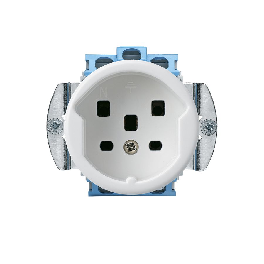 Prise HA basico type 25 avec bornes enfichables blanc