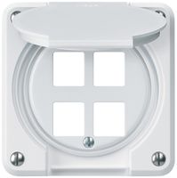 UP-Montageset robusto HMS IP55 weiss für 4×Modul für Kombination