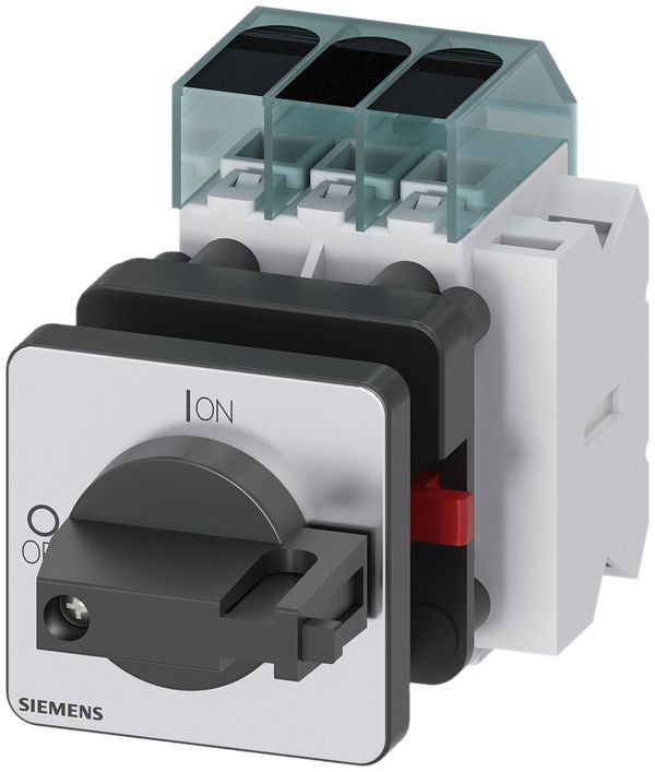 Interrupteur de charge Siemens SENTRON 3LD3 frontal 63A 3L +1F/1O 48×48mm no