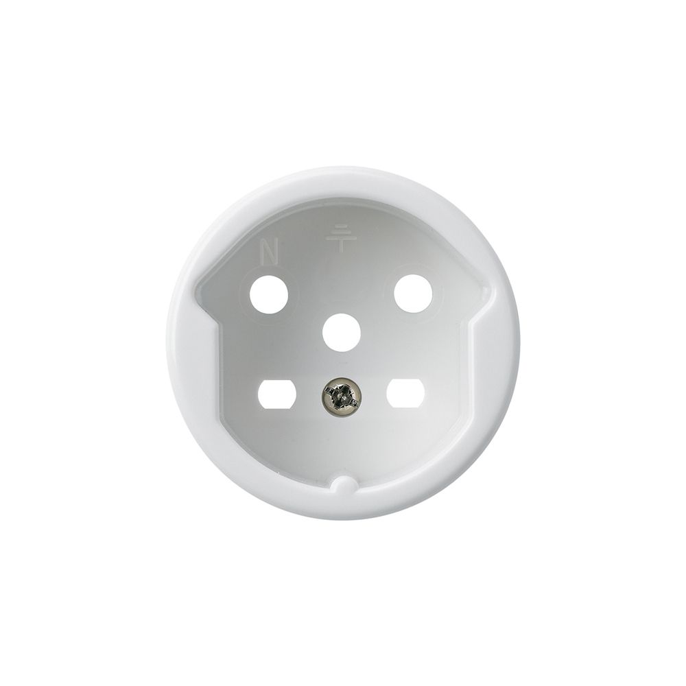 Frontset basico für Steckdose Typ 15 mit Steckklemmen weiss