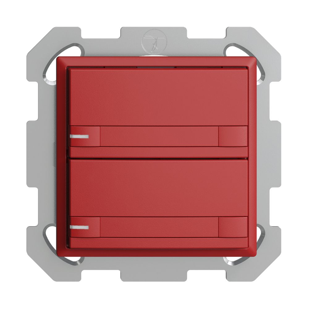 UP-KNX-Taster RGB EDUE, 250mW, m.RGB-LED, m.Papier., 2×Taste, 2×Tastenb., ber