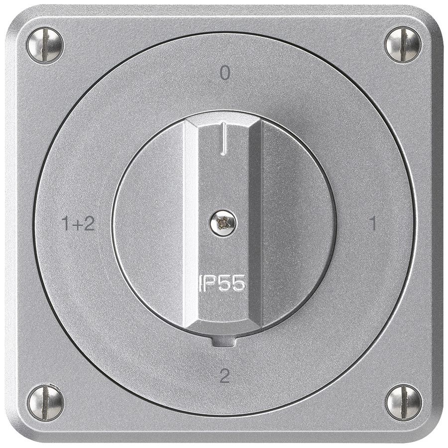 UP-Drehschalter robusto IP55 S1/1P aluminium für Kombination