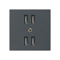 Steckdose 4×USB kallysto A 2400mA anthrazit