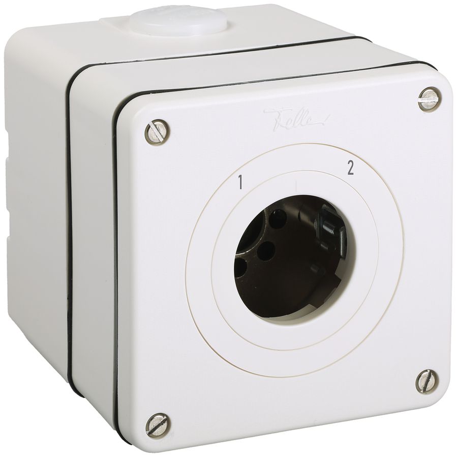 AP-Umschalter ohne Zylinder NEVO 2P, IP21, 1-2, Abz.11-1, weiss