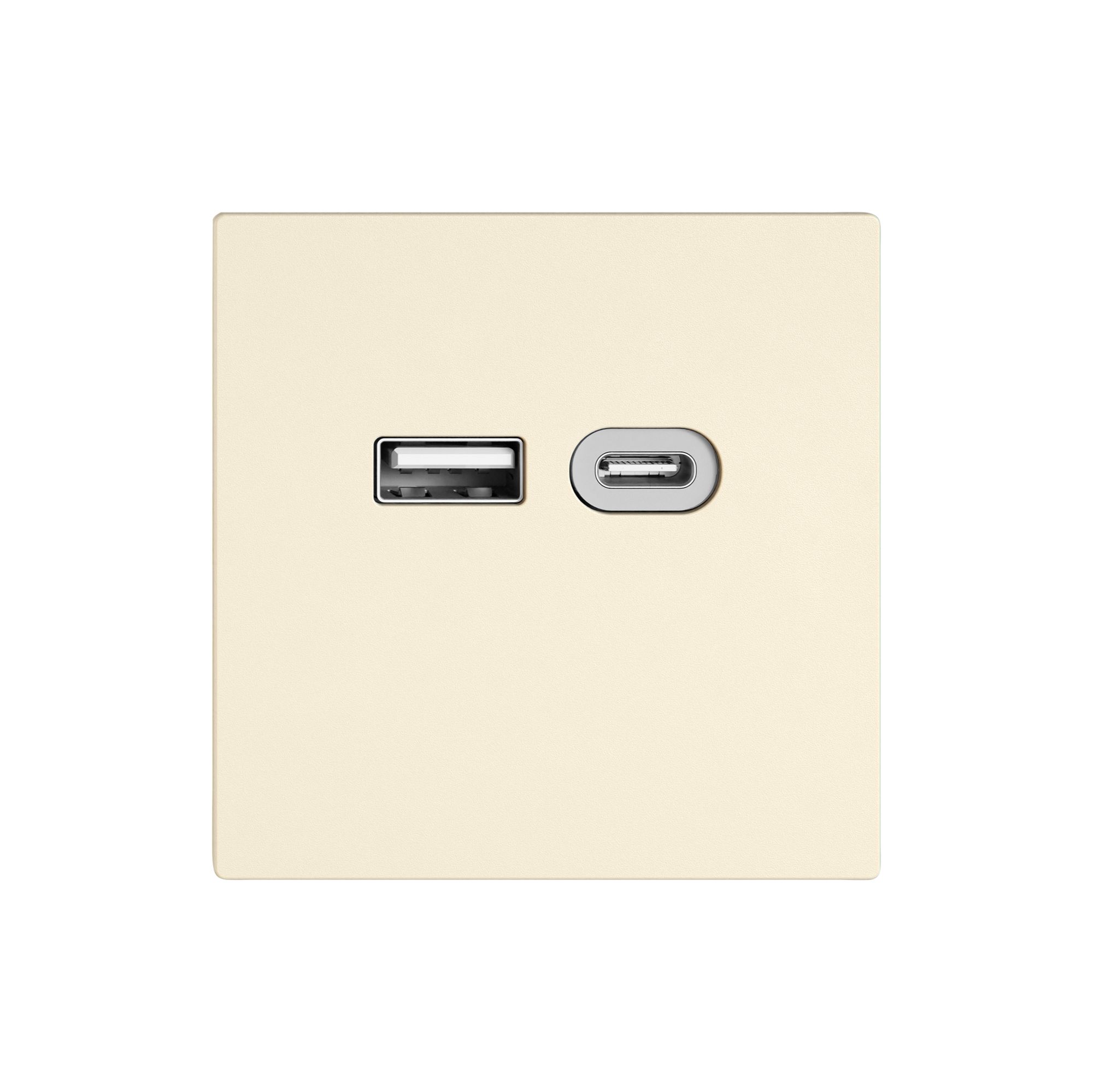 USB-Ladesteckdose EDIZIO.liv SNAPFIX® 230VAC 18W 1×USB Typ A 1×USB Typ C cr