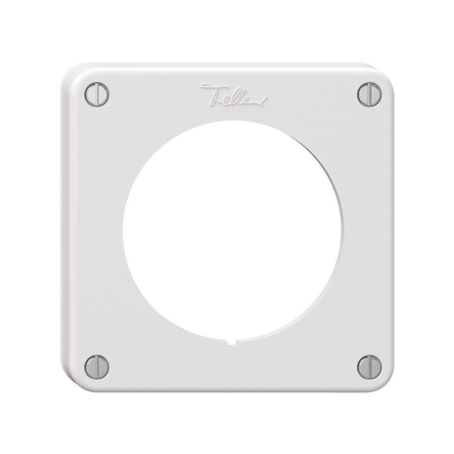 Deckel NEVO, f.Signallampe, m.Schrauben & Dichtung, m.weisser Dichtung, weiss