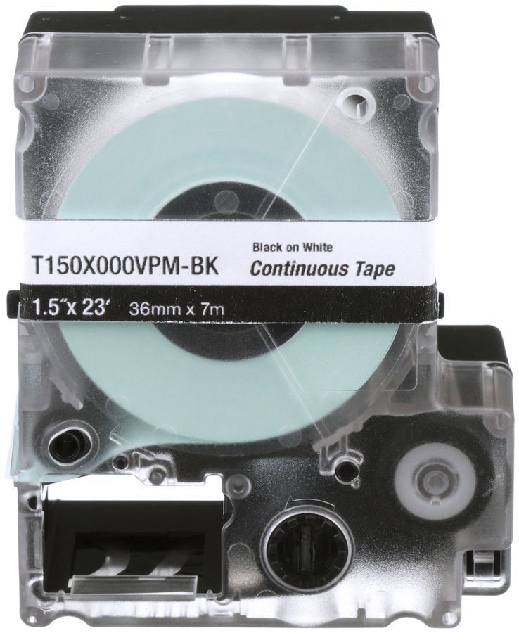 Cassette d'étiquettes Panduit MP, bande continue, 36×9100mm noir sur blanc