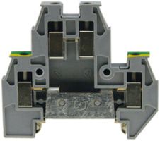 Schutzleiter-Reihenklemme Woertz 0.5…4mm² Schraubanschluss 2×2 TH35 grau