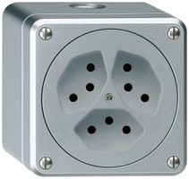 Presa AP robusto 3×tipo 13 alluminio senza copercchio