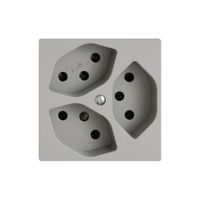 Steckdose EDIZIO.liv SNAPFIX® 3×T13 hgu