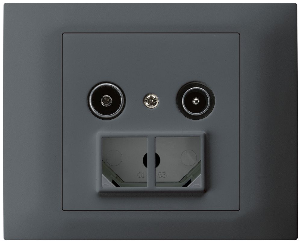 EB-Antennendose TV-R HMS kallysto 19dB anthrazit