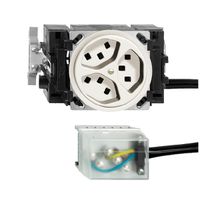 Presa INS 3×T23 16A bianco 53mm L1 FH per Ecobus power