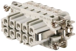 Buchseneinsatz Weidmüller HDC HA 250V 16A 10L Schraubanschluss Gr.2