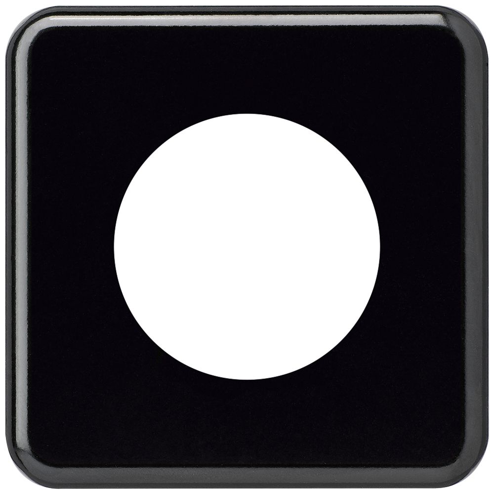 Placca di copertura basico II Ø58mm nero