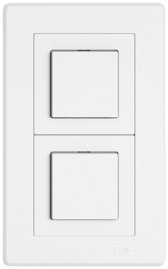 Combinaison ENC EDIZIO.liv SNAPFIX® 2×1 156×96mm 2×inverseur 1L blanc